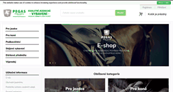 Desktop Screenshot of jezdeckepotreby-pegas.cz